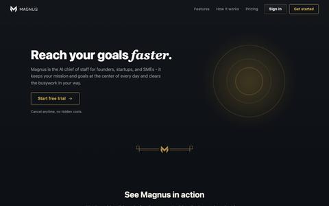 Magnus AI - Your AI Chief of Staff — screenshot