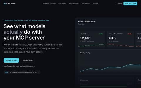 MCPulse — Analytics for MCP servers — screenshot