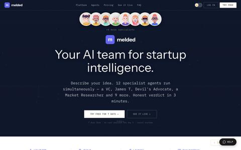 melded — AI-Powered Startup Idea Validation — screenshot