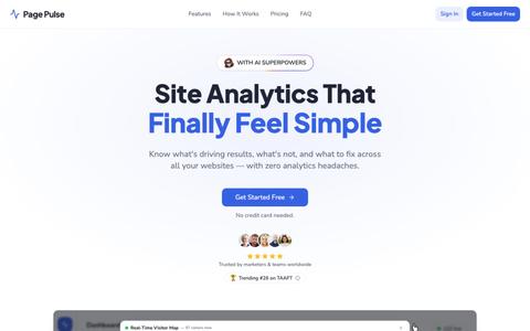 Page Pulse — Site Analytics That Finally Feel Simple — screenshot