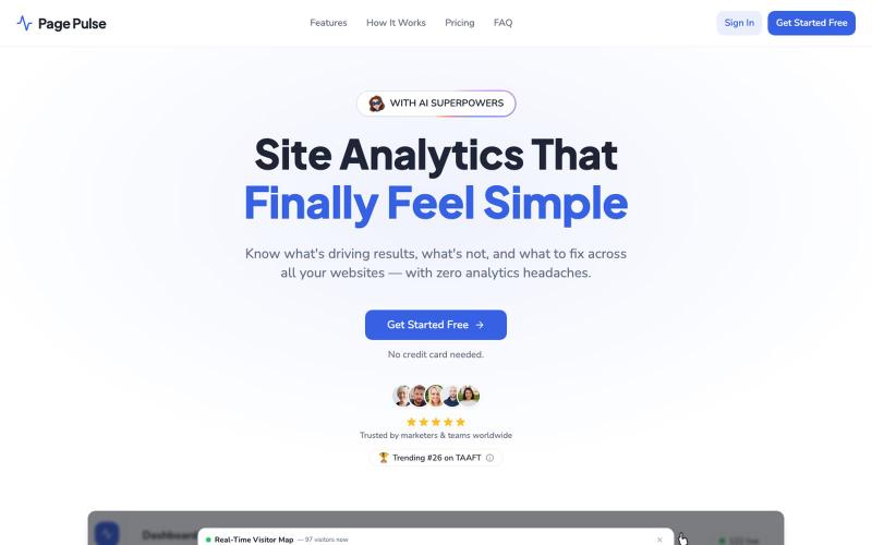 Page Pulse — Site Analytics That Finally Feel Simple — screenshot