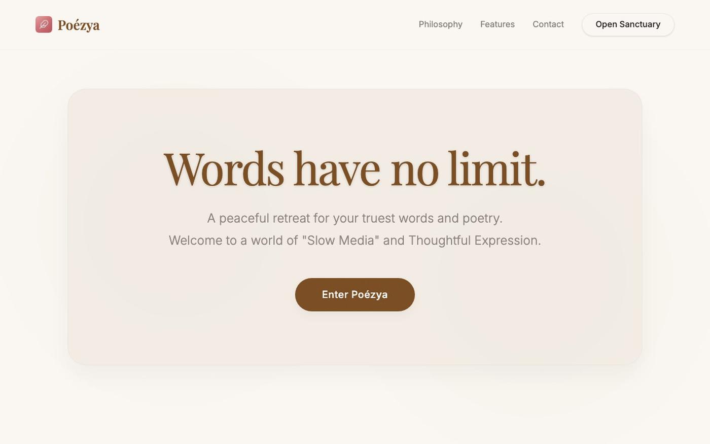 Poézya | A Poetic Social Sanctuary — screenshot