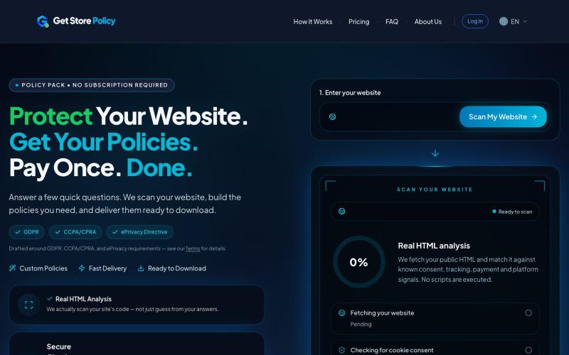 Get Store Policy — Know What Your Website Needs — screenshot