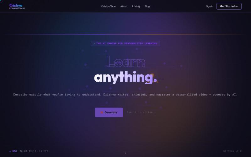 Drishya — Personalized AI Learning, Animated — screenshot