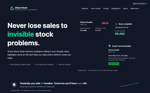 Ghost Stock — screenshot