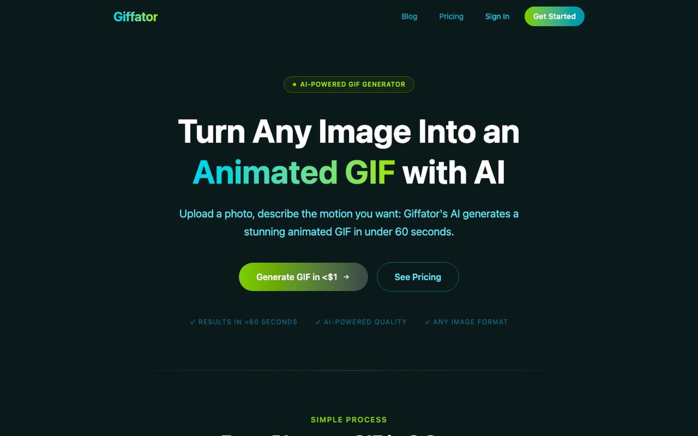 Giffator: AI GIF Generator | Turn Any Image Into an Animated GIF — screenshot