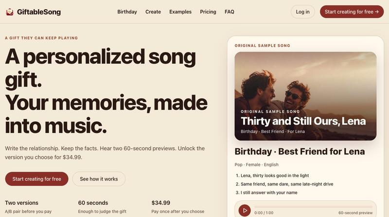 giftablesong-com — screenshot