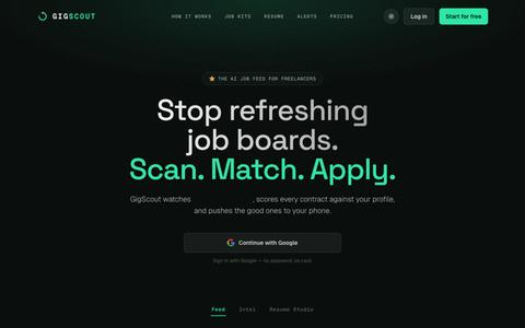 GigScout | The AI Job Feed for Freelancers — screenshot