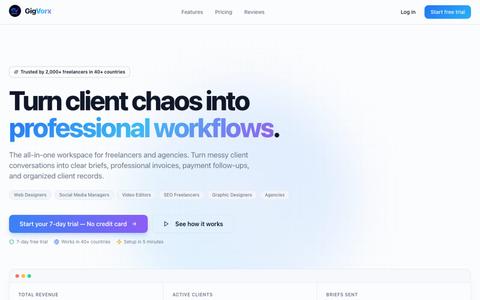 GigVorx — Client Briefs, Proposals & Invoices for Freelancers Worldwide — screenshot