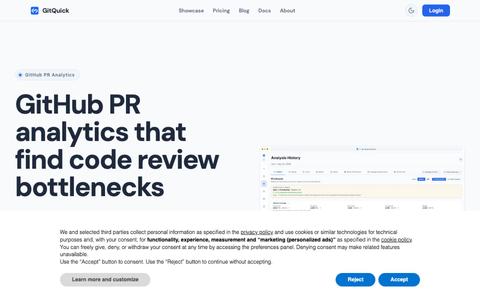GitHub PR Analytics — Pull Request Review Metrics | GitQuick — screenshot
