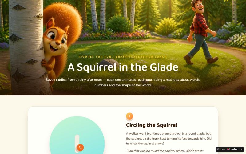 A Squirrel in the Glade — Animated Brain-Teasers — screenshot
