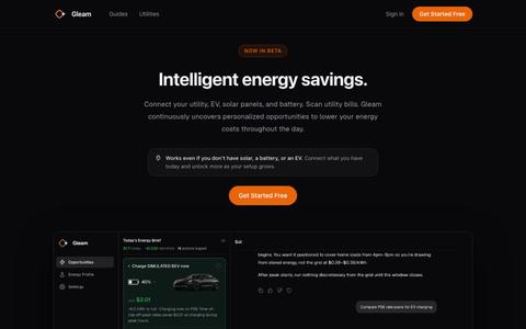 Gleam — Home Energy Optimizer for EV, Solar & Time-of-Use Rates — screenshot