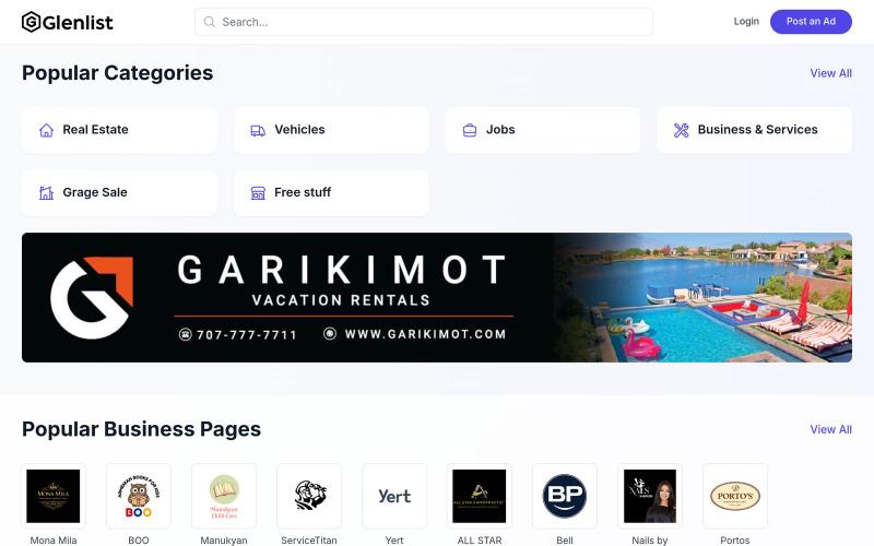 Glenlist - Houses for Rent, Jobs, Services, Buy, Sell, Rent — screenshot