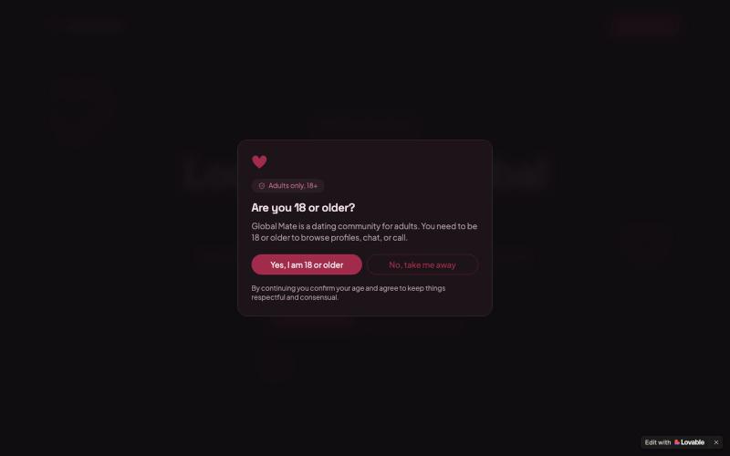 Global Mate — Local hearts. Global reach. — screenshot