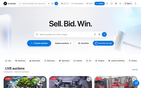AI Auction — Sell. Bid. Win. — screenshot