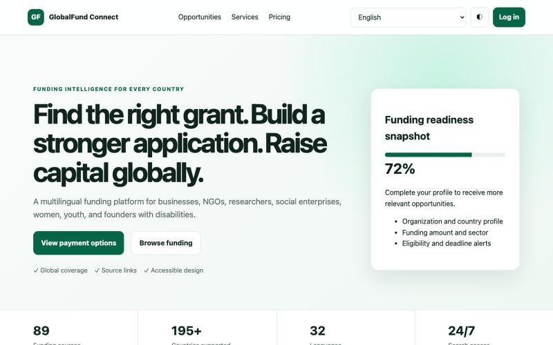 GlobalFund Connect — screenshot