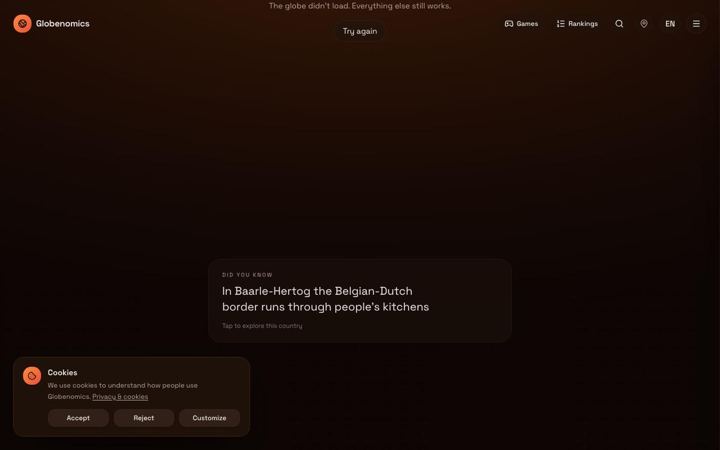 Globenomics — explore the world's economies — screenshot