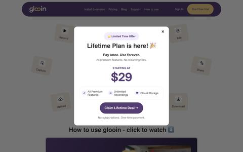 Best Screen Recorder Extension for Chrome – Glooin — screenshot