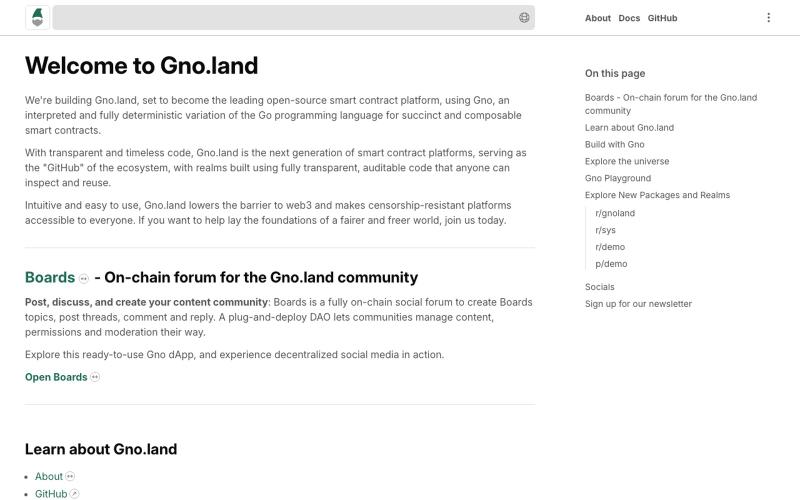 gno.land - / — screenshot