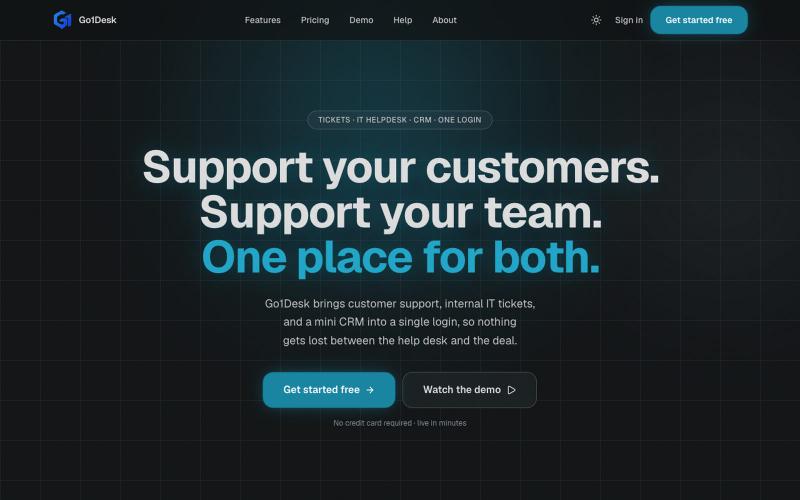 Go1Desk — screenshot