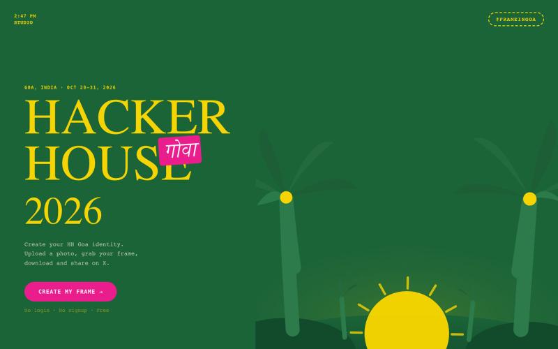 Hacker House Goa 2026 — screenshot