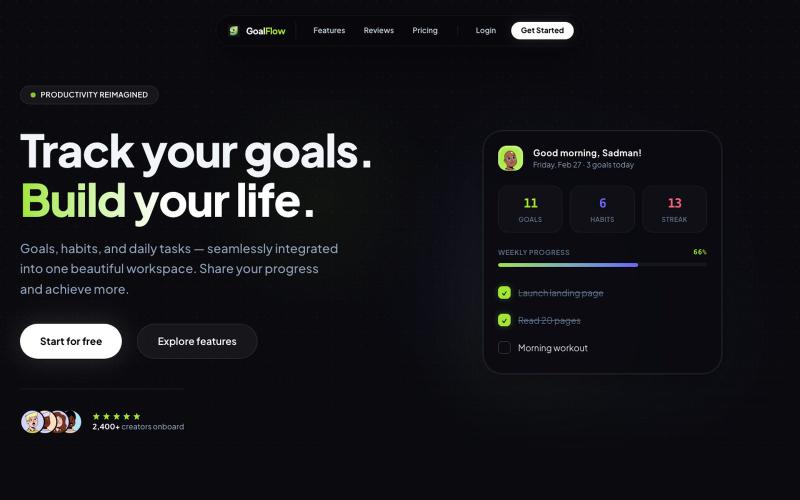 GoalFlow — screenshot