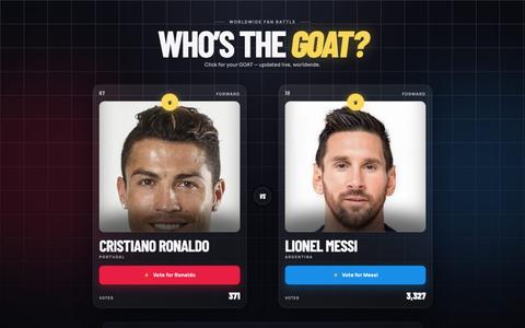 GOAT Vote — Ronaldo vs Messi — screenshot