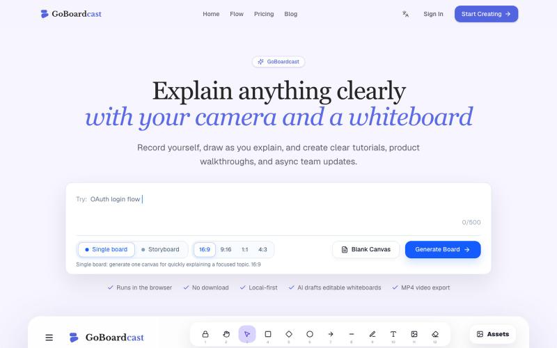 Boardcast — screenshot
