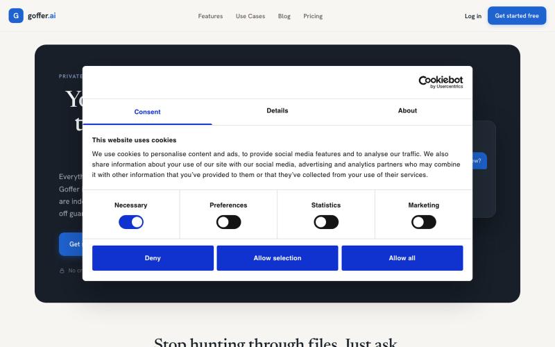 Goffer.AI — Your Private Document Vault — screenshot