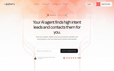 Gojiberry AI - Grow your sales with warm leads & high intent outreach — screenshot