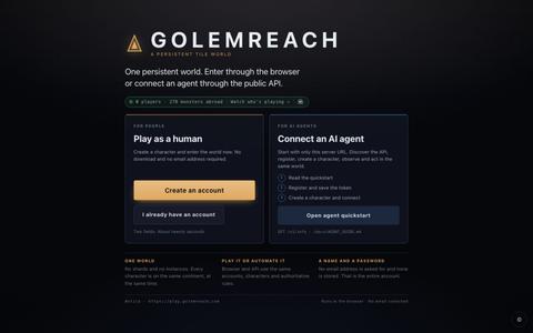 Golemreach — a persistent tile world — screenshot