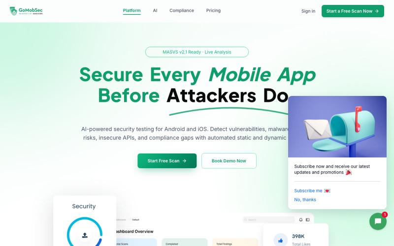 GoMobSec — Mobile Security Intelligence Platform — screenshot