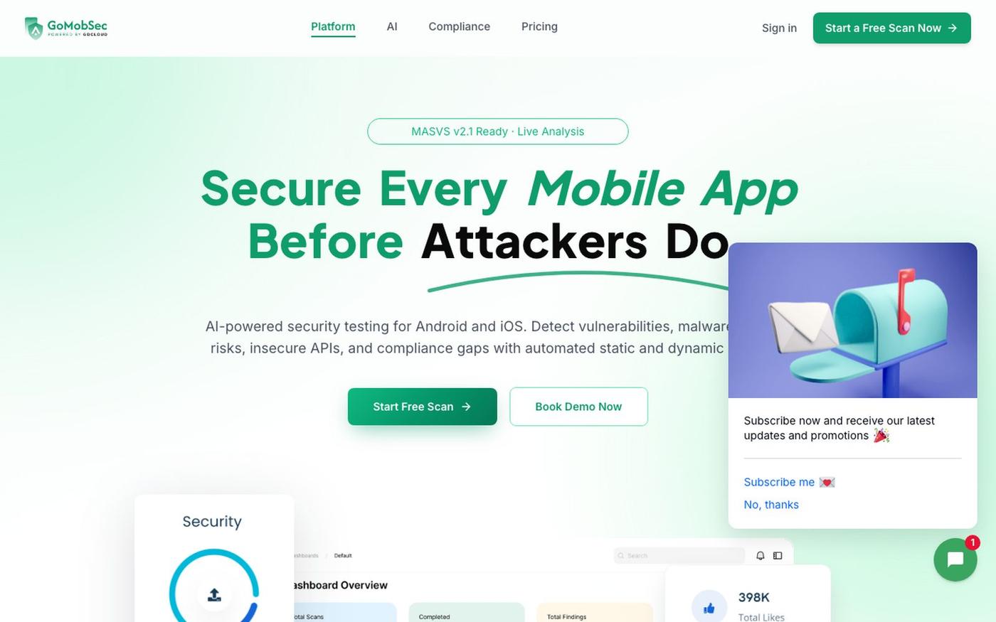 GoMobSec — Mobile Security Intelligence Platform — screenshot