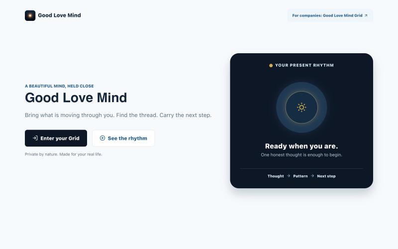 Good Love Mind | Instinct Into Action — screenshot