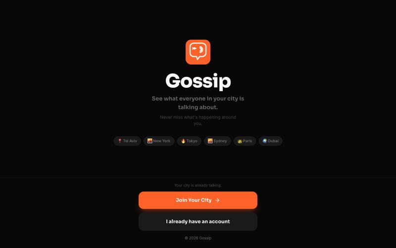 Gossip — screenshot