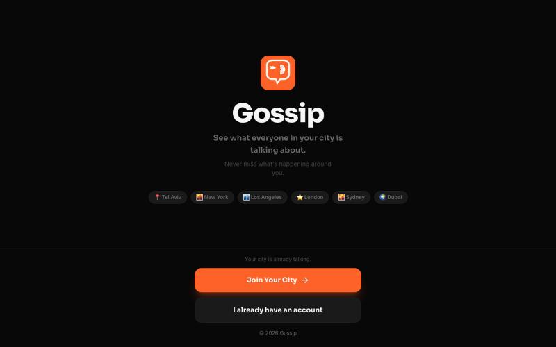 Gossip — screenshot