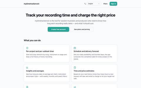 Time Tracker — Project & Subtask Tracking — screenshot