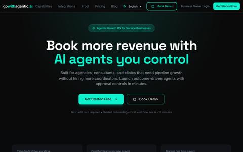 GoWithAgentic.ai - AI Business Automation Platform — screenshot