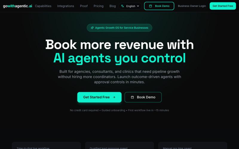 GoWithAgentic.ai - AI Business Automation Platform — screenshot