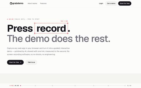 grabdemo — Press record. The demo does the rest. — screenshot
