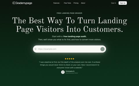 Grademypage — AI-Powered Landing Page Audits | Grademypage — screenshot