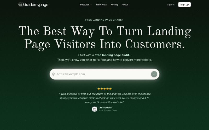 Grademypage — AI-Powered Landing Page Audits | Grademypage — screenshot