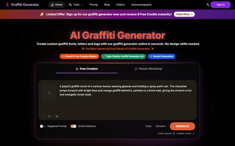 Graffiti Generator – Free Online Graffiti Font, Letters & Text Maker — screenshot