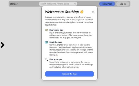 GratMap - the gratuity map for servers & bartenders — screenshot