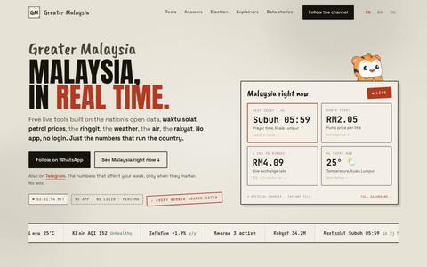 Greater Malaysia ~ the nation, live — screenshot