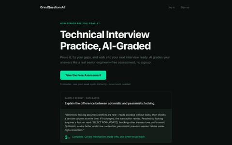 GrindQuestionsAI — AI-Graded Technical Interview Practice & Prep — screenshot