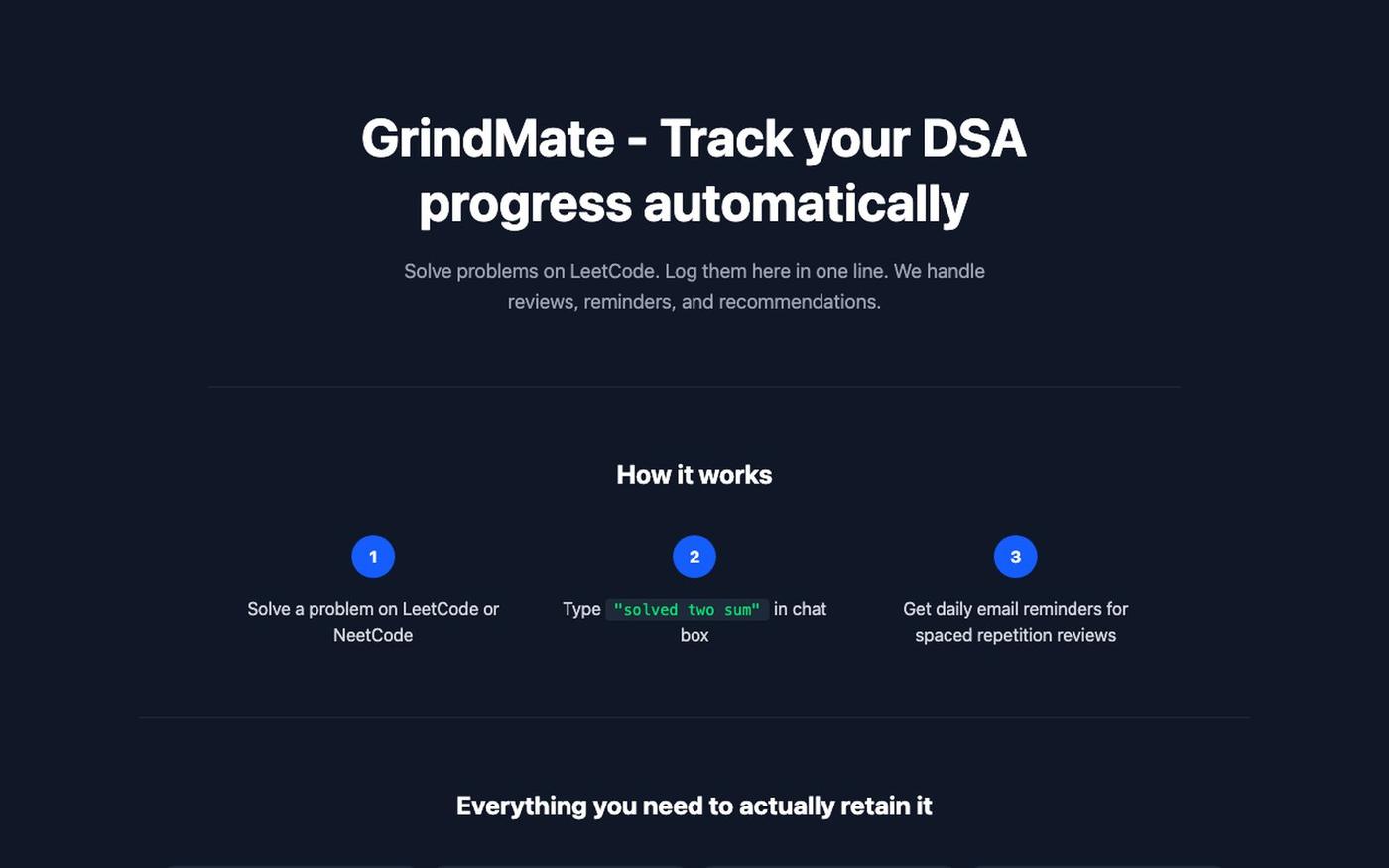 GrindMate — screenshot