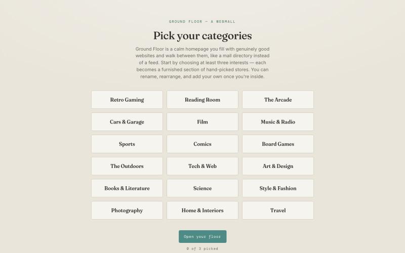Ground Floor — a webmall — screenshot