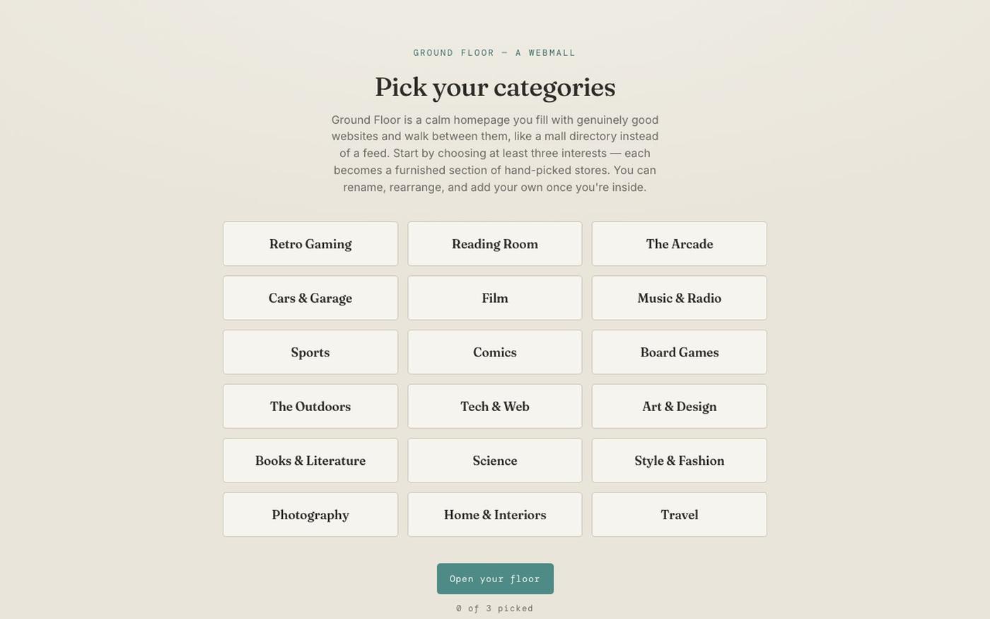 Ground Floor — a webmall — screenshot