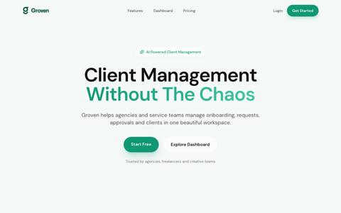 Groven — Client Management Without The Chaos — screenshot